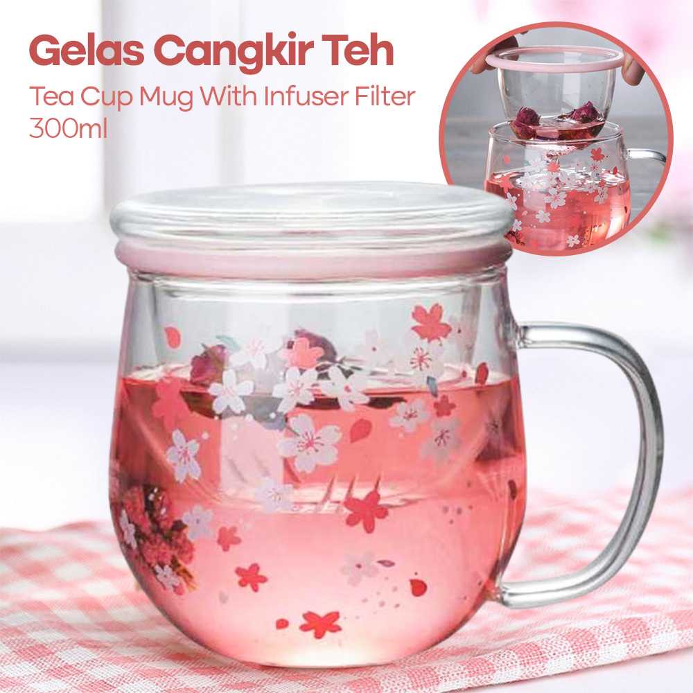 (BISA COD) FTIHSHP Ralink Gelas Cangkir Teh Tea Cup Mug 300ml with Infuser Filter - C224