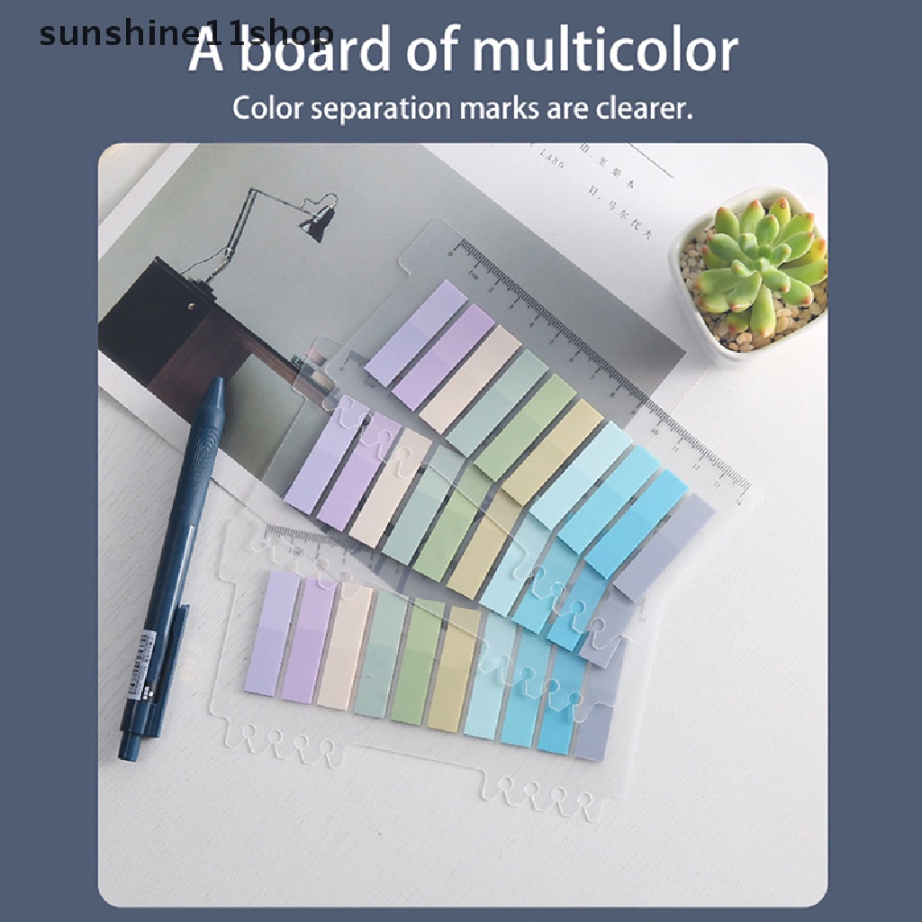 Sho 1Set Label Indeks Perekat Diri Warna-Warni Sticky Notes Memo Pad Label Note Bookmark Notepad Perlengkapan Alat Tulis Kantor Sekolah N