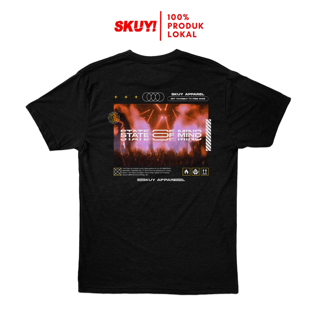 Kaos Skuy Dewasa Hitam Unisex | State Of Mind Sky103