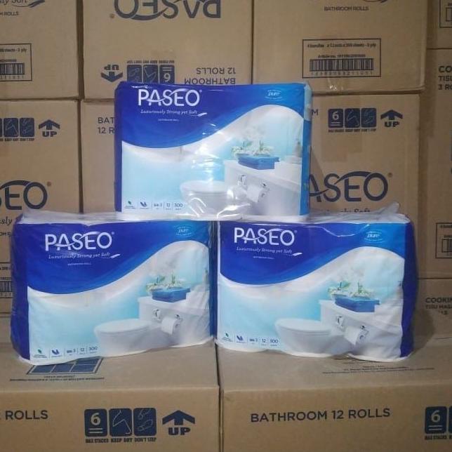 ✰ Tissue toilet Paseo 12 rolls 3 ply / tissue bathroom paseo / tissue toilet paseo non embossed 12 r
