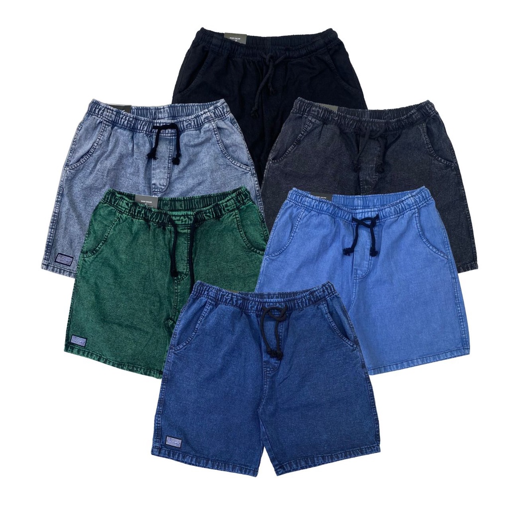 Celana Pantai Surving Pendek Kolor Jeans Pria Celana Shortpant Warna Hijau Ukuran M L XL Celana Pendek Pria Jeans Tali Molor