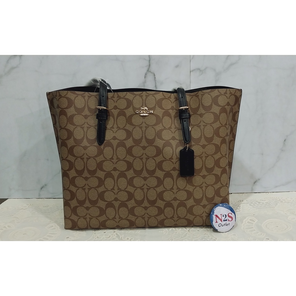 coach tas wanita C 100 mollie tote large original khaki