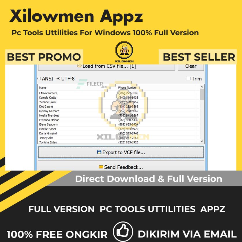 [Full Version] VovSoft CSV to VCF Converter Pro PC Tools Software Utilities Lifetime Win OS - Konverter file CSV ke VCF