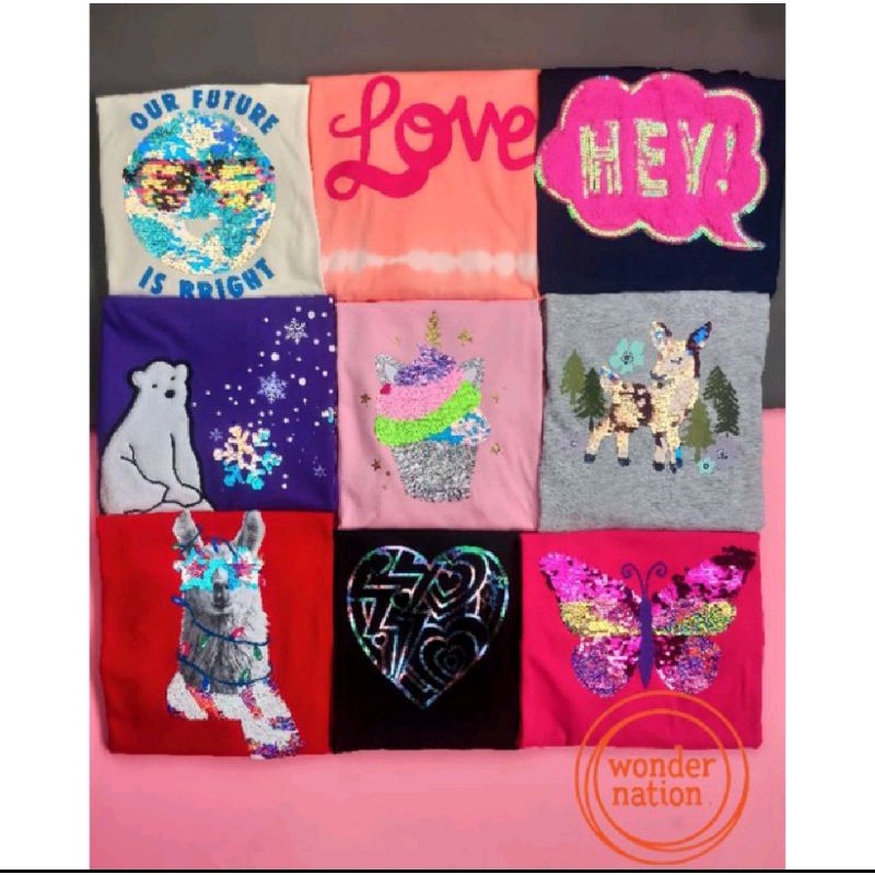 restock flip sequin wonder tshirt girls