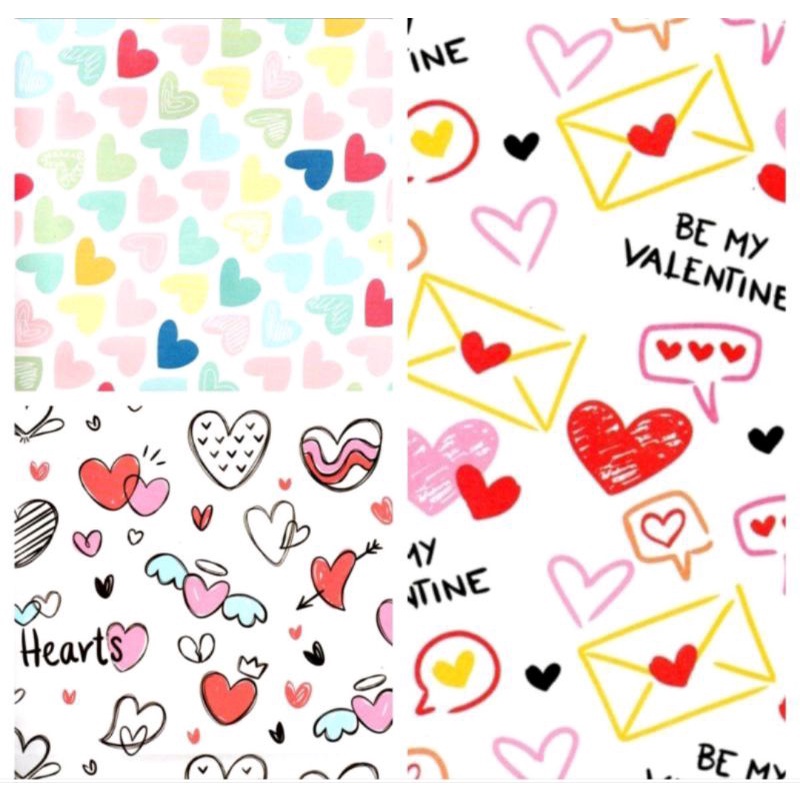 

KERTAS KADO JUMBO SANWA MOTIF LOVE HEART VALENTINE ROMANTICE GIFT WRAPPING PAPER