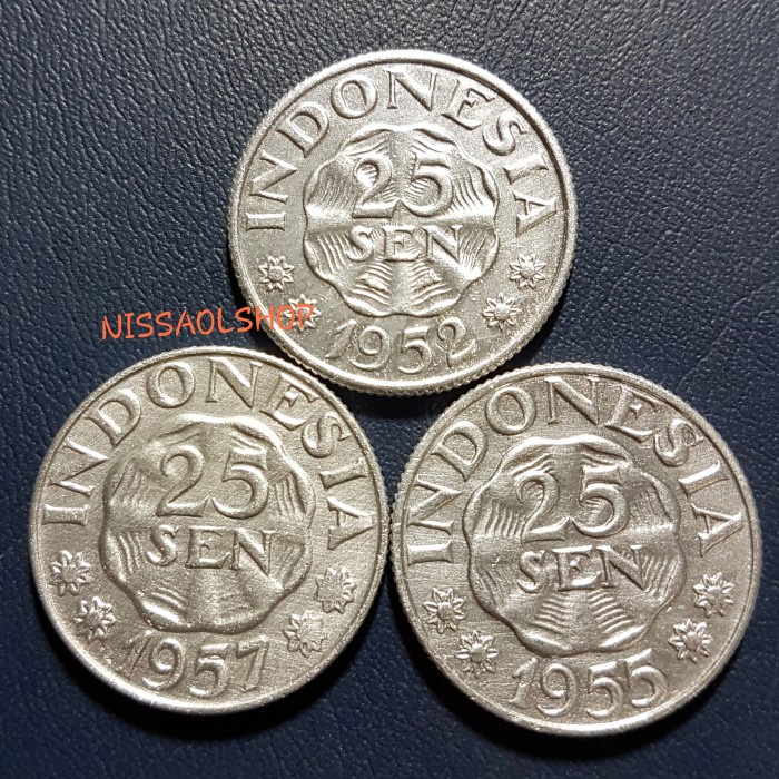 SET TH KOIN 25 SEN GARUDA 1952/1955/1957