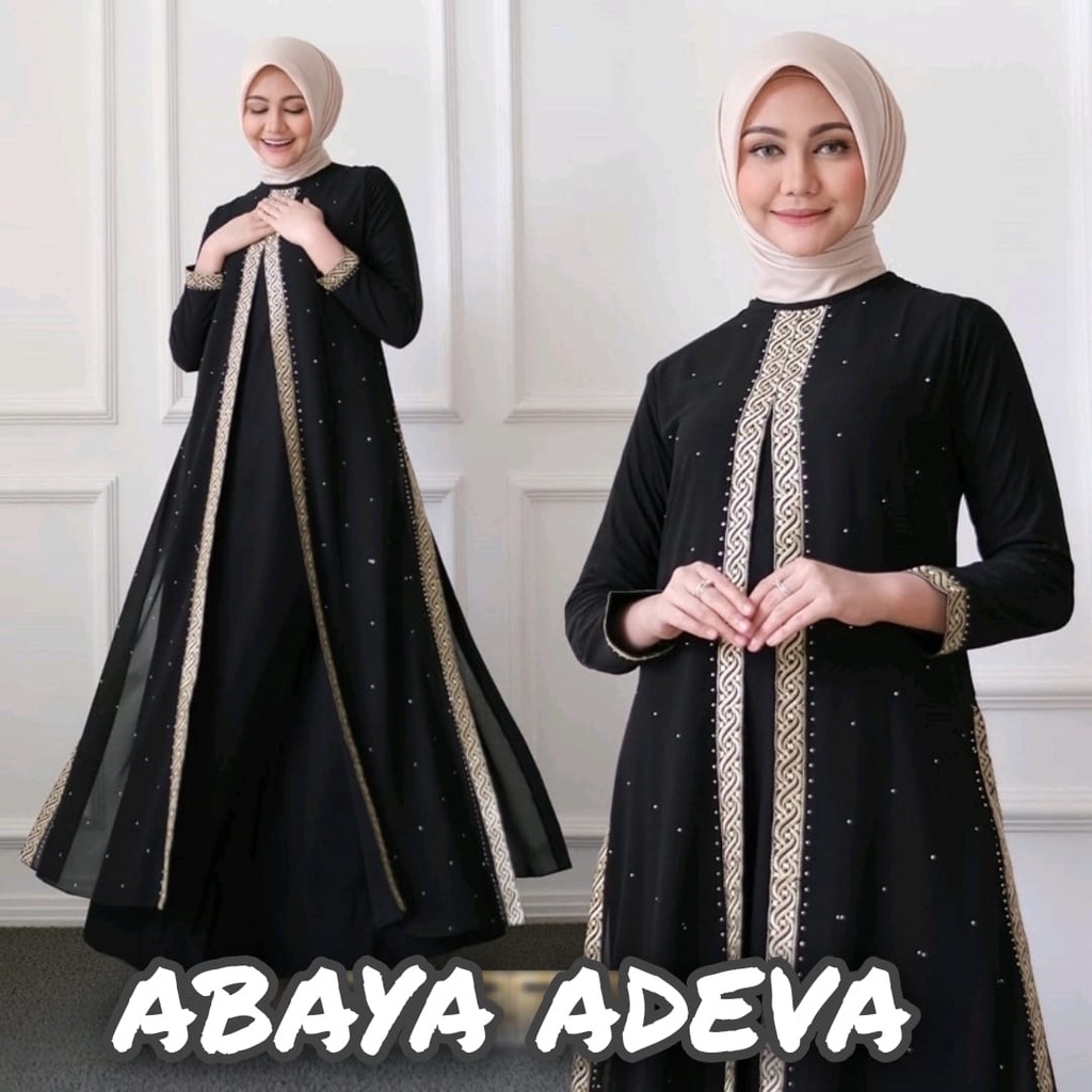 Bju Baju Gamis Games Dres Dress Terbaru Lebaran Remaja Wanita Perempuan Tahun 2023 Warna Hitam Polos