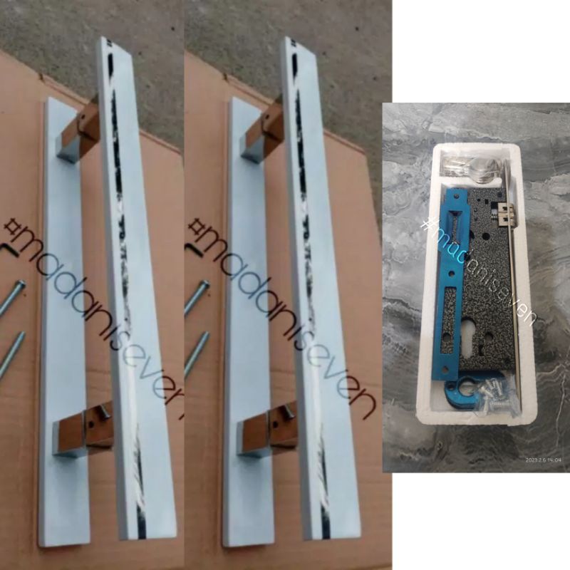 HANDLE PINTU RUMAH BAUT TEMBUS 45 CM 60 CM / GAGANG PINTU RUMAH BAUT TEMBUS MINIMALIS TERMURAH