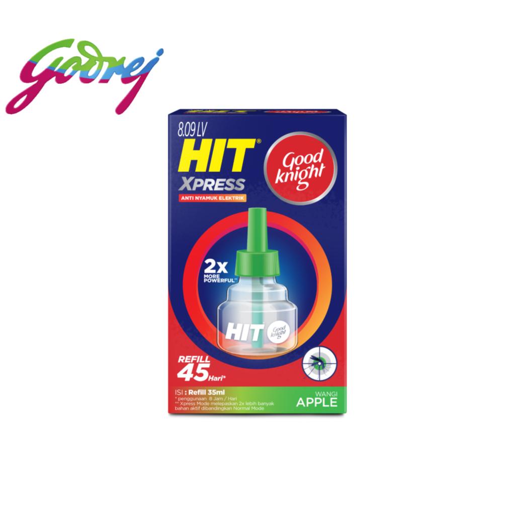 Hit Good Knight Xpress Refill Apple 45 Hari x2- Refill Obat Nyamuk Elektrik - Bunuh Nyamuk Penyebab Demam Berdarah (DBD)