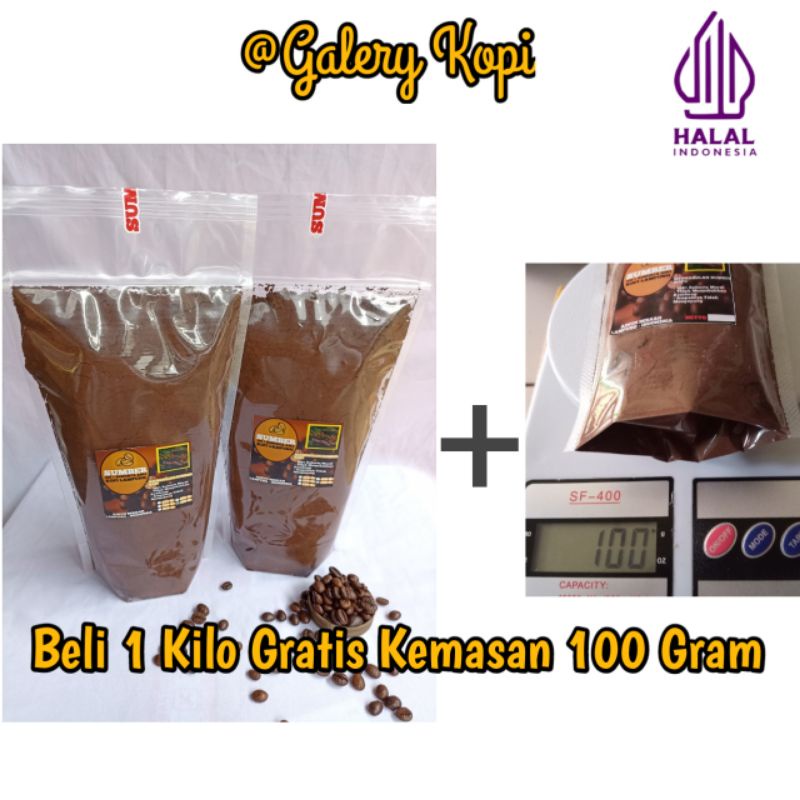 

Kopi Robusta Lampung Kemasan 1 Kilo Gratis 100 Gram | Kopi Bubuk Robusta Pilihan | Kopi Giling Kasar Halus