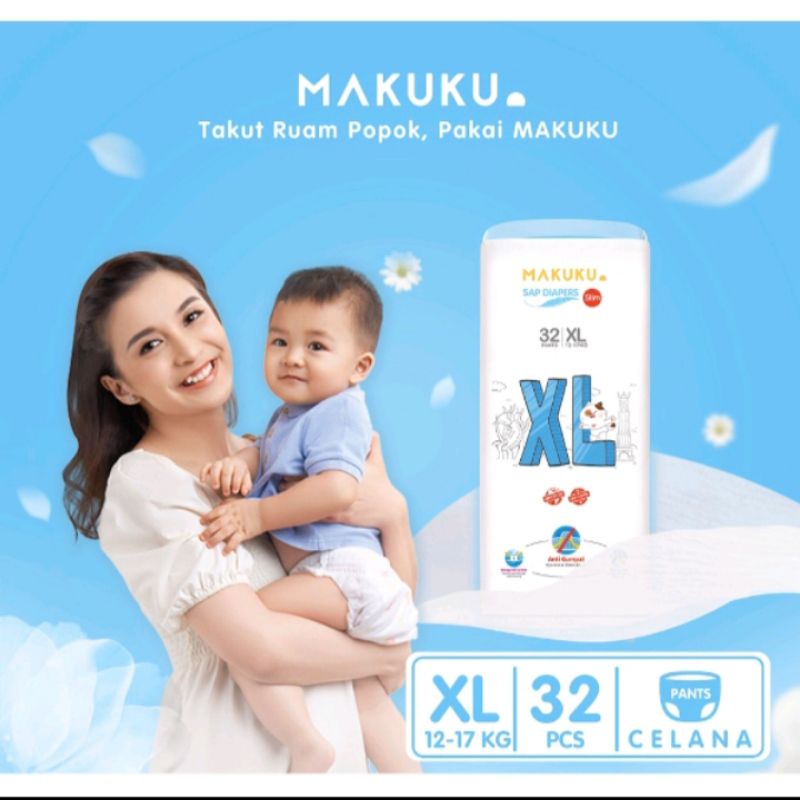 MAKUKU SAP DIAPERS SLIM XL32