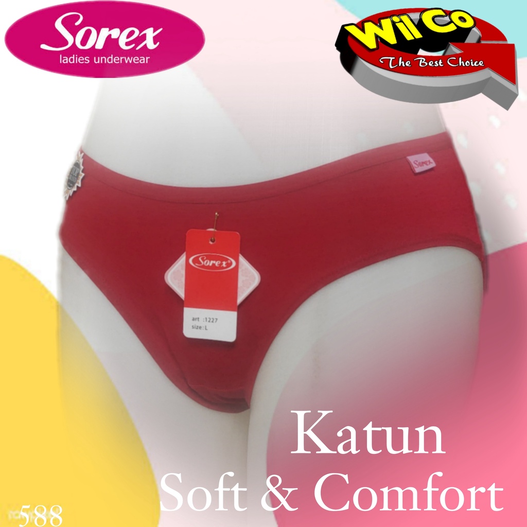 K588 - (Harga Per 1 Potong) CELANA DALAM WANITA PAKAIAN WANITA PAKAIAN DALAM SOREX SIZE M-XXL MULTYCOLLOR