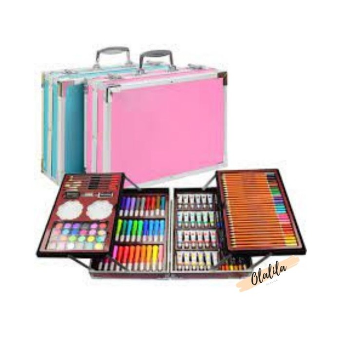 

Crayon Set 145 Pcs Koper Besi / Alat Gambar / Water Colour / Kid Draw