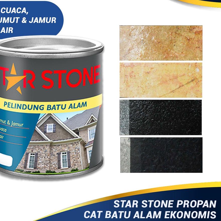 ✯ CAT PELINDUNG BATU ALAM STAR STONE / STAR STONE PROPAN / COATING PERNIS BATU / CAT DINDING BATU AL