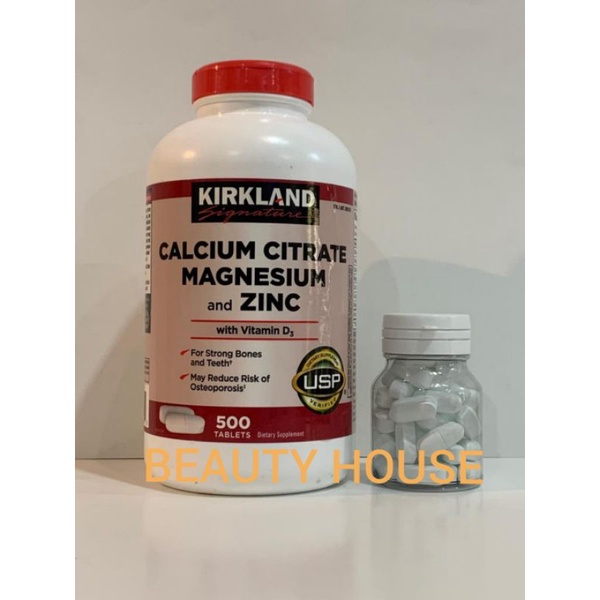 KIRKLAND &quot;SIGNATUREE&quot; CALCIUM CITRATE MAGNESIUM ZINC WITH VITAMIN D3 500 TABLET