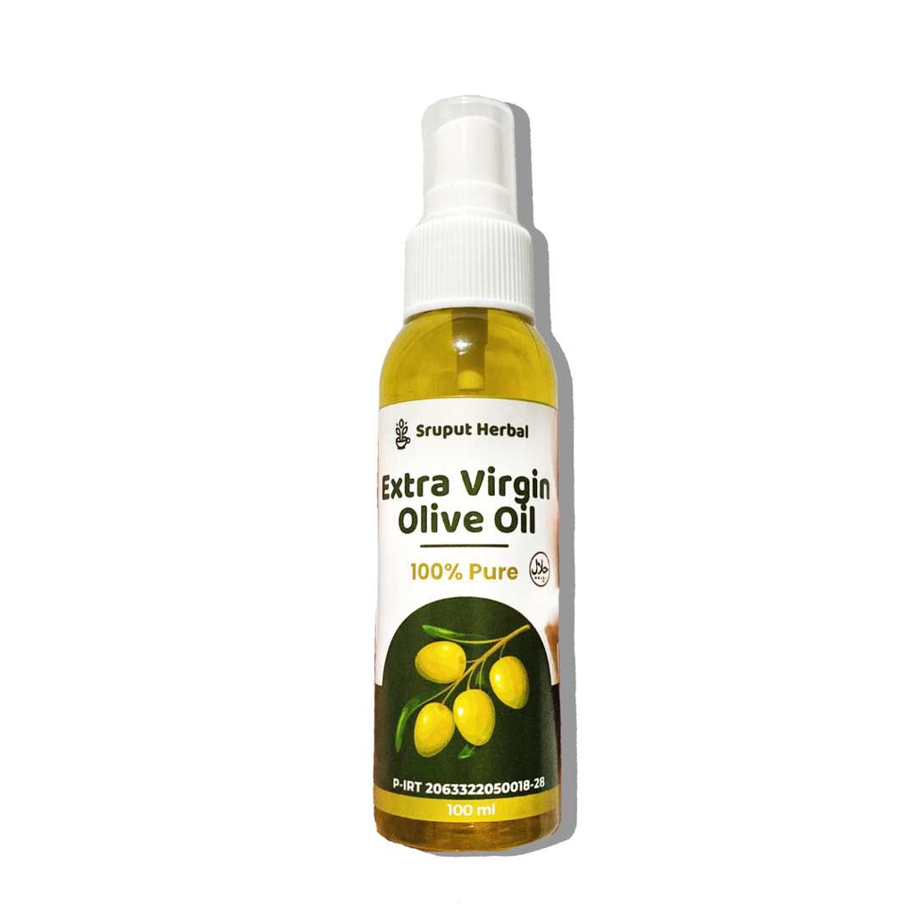 100ml Minyak Zaitun - Extra Virgin Olive Oil Murni Botol Semprot Sruput Herbal