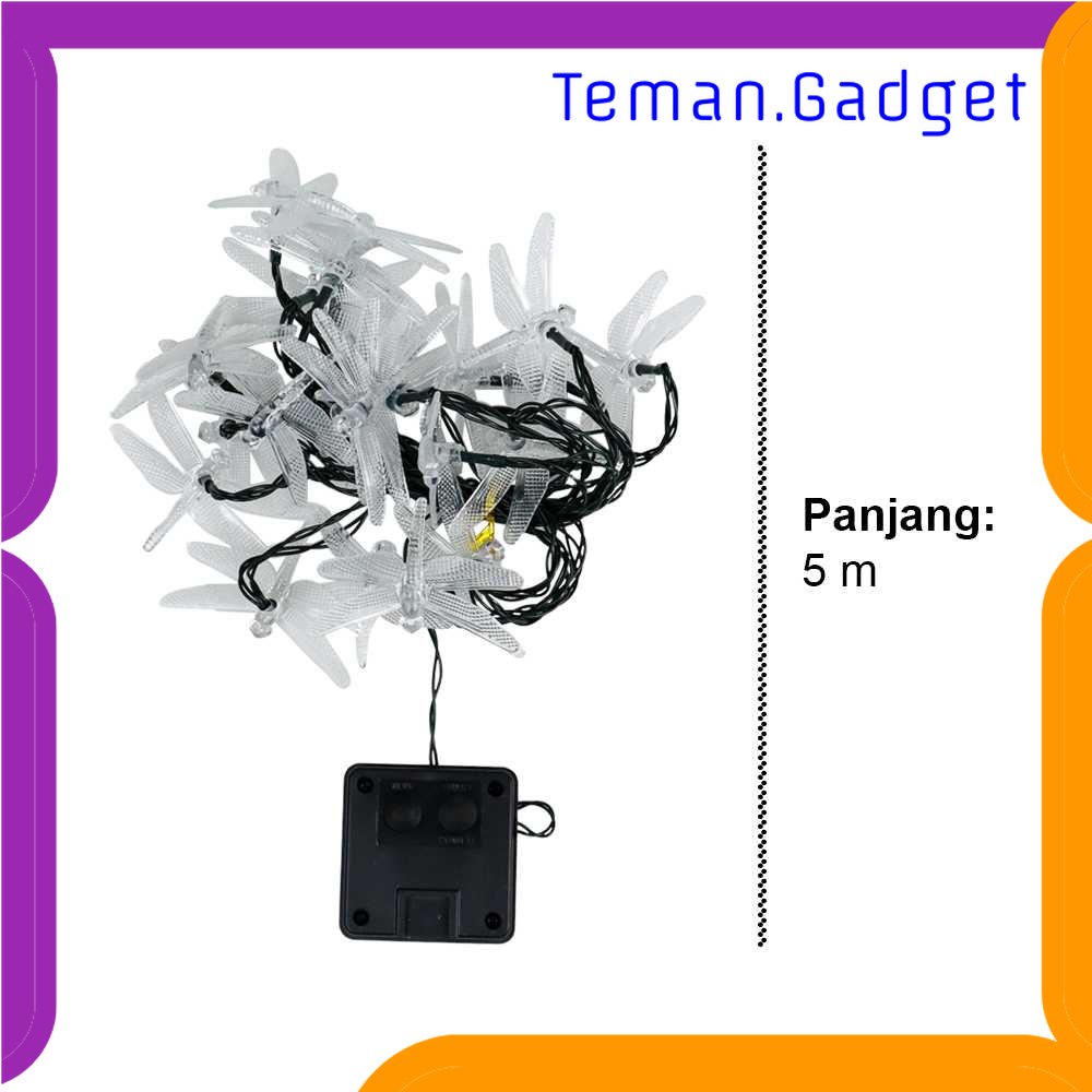 TG-LMP YUSHILED Lampu Hias String Lights Dragonfly Solar Panel IP65 8 Modes - M088