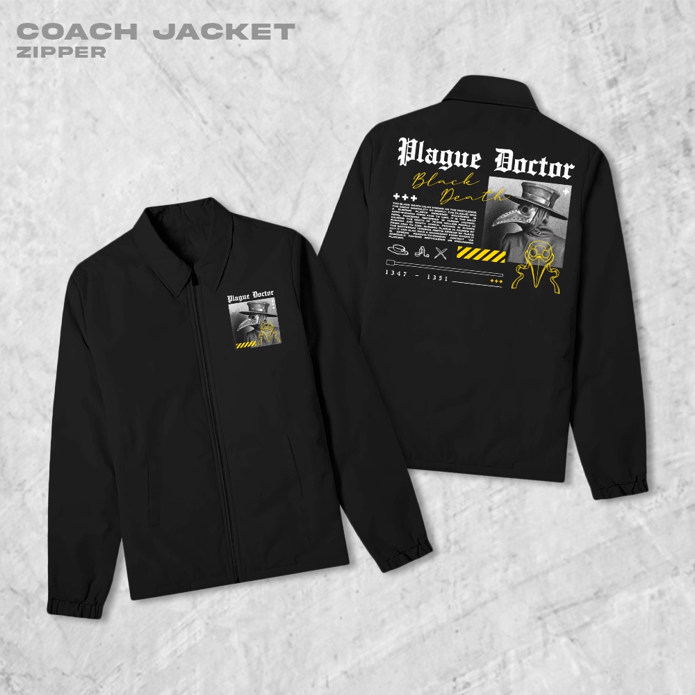 HipNop Plague Jaket Coach Jaket Zipper Pria Jaket Parasut Unisex