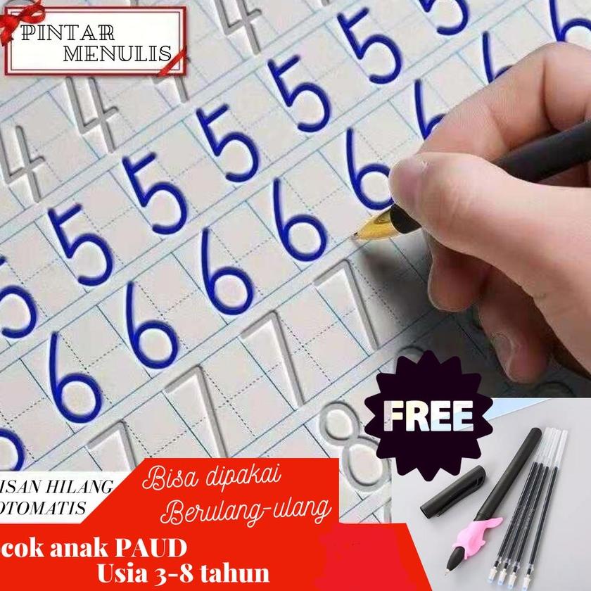 

B89 Buku Belajar TK PAUD Pintar Menulis Ajaib Buku Edukasi Magic Book TERBARU ッ