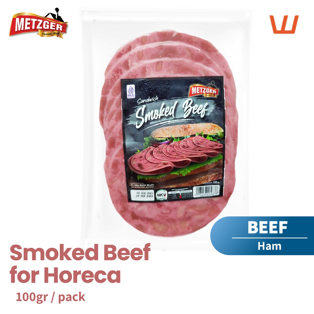 

Smoked Beef Daging Sapi Asap for Horeca Halal Metzger 100gr