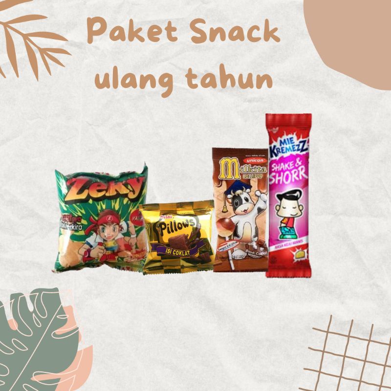 

Paket Snack ulang tahun anak kemasan pouch kecil