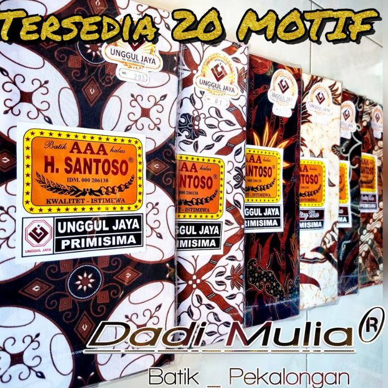 STOK TERBATAS KAIN PANJANG SANTOSO UNGGUL JAYA berkualitas / kain unggul jaya / cukin / samping h sa