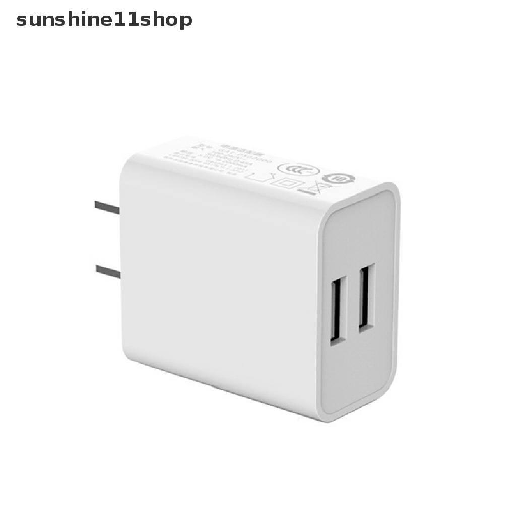 Sho Universal Travel 5V 2A Dual USB AC Dinding Rumah Charger Power Adapter US/EU Plug N