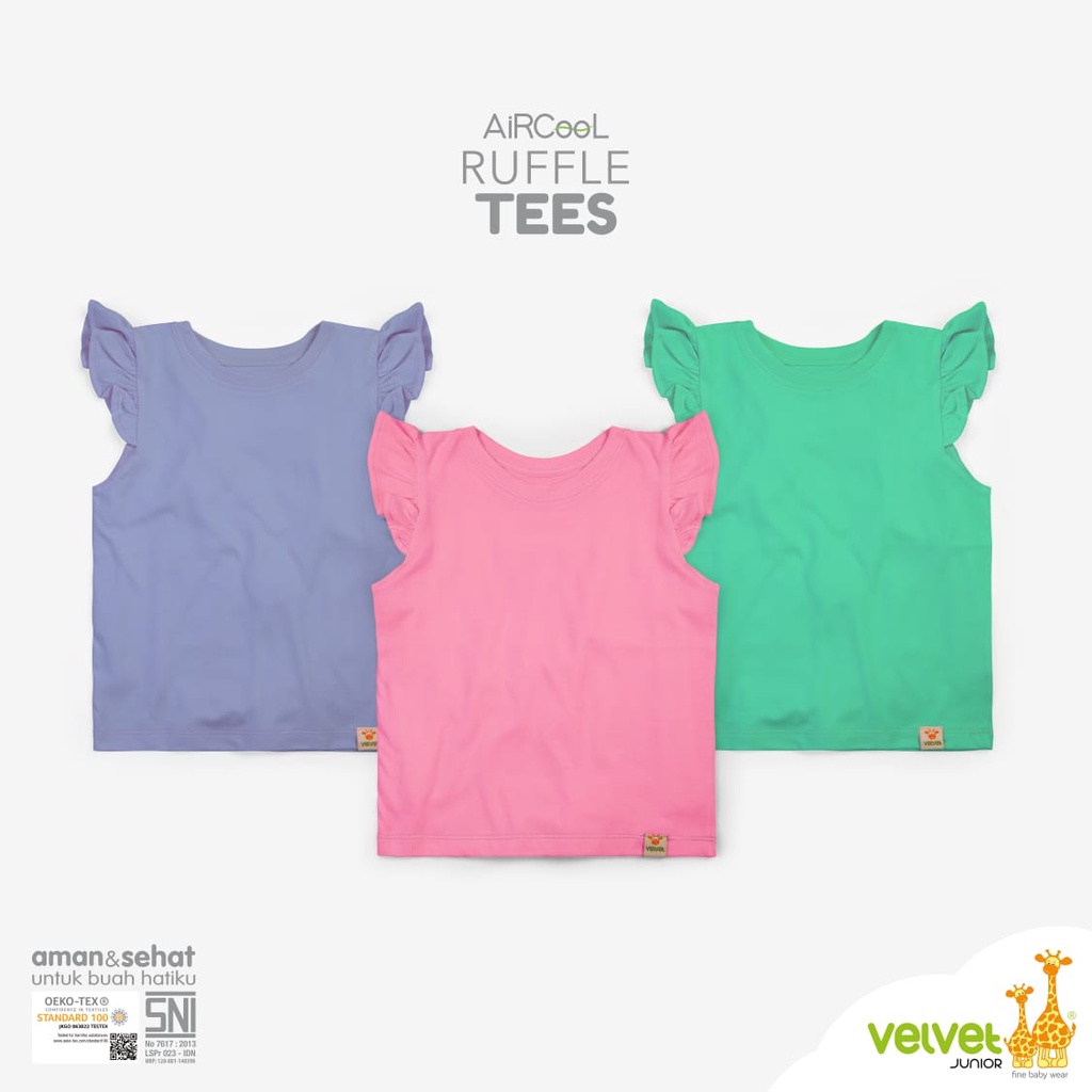 Velvet Junior Atasan Ruffle Tees/Solid Camisole