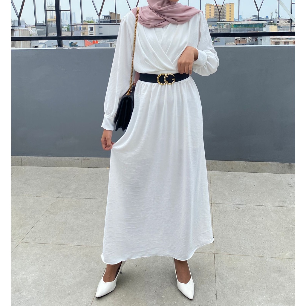 GAMIS THERESA/GAMIS WANITA/DRESS MUSLIM FREE BELT