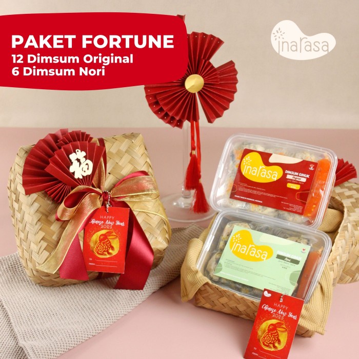 

(COD) Paket Parsel Hampers Parcel Natal Imlek CNY Makanan Frozen Dimsum - Merah