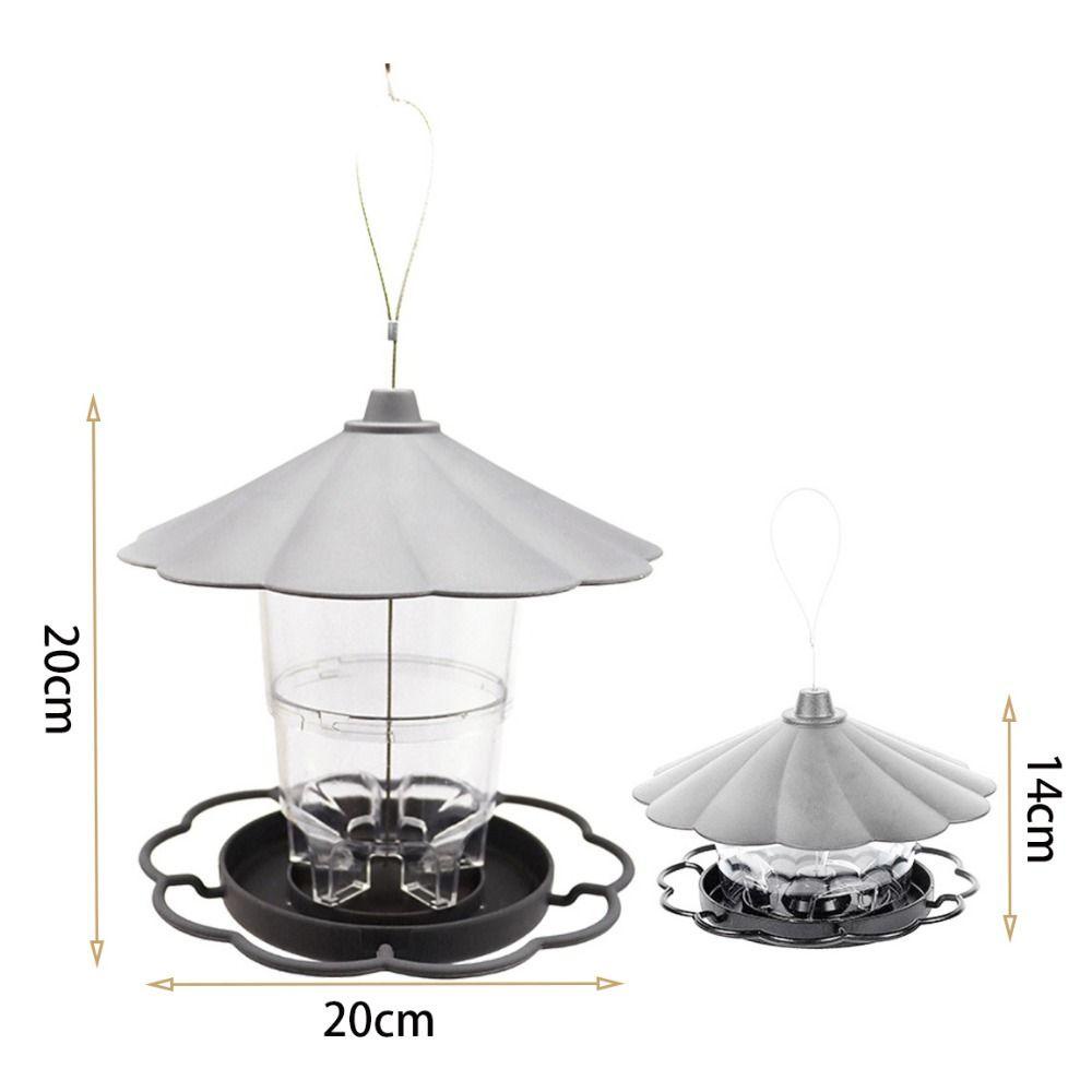 Rebuy Bird Feeder Kapasitas Besar Multifungsi Scalable Gantung Untuk Dekorasi Halaman Taman Pakan Benih Burung Otomatis