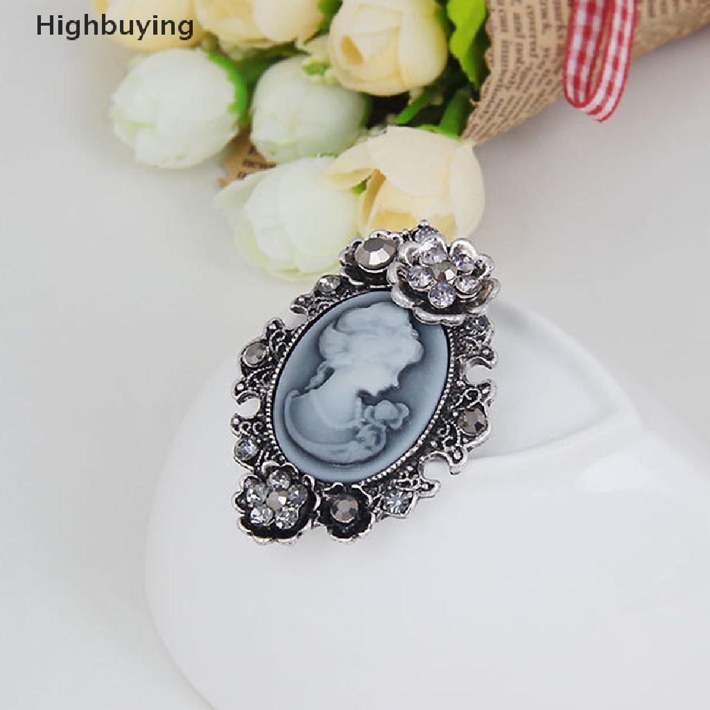 Hbid 1x New Cameo Victoria Gaya Kristal Pesta Pernikahan Wanita Liontin Bros Pin Glory