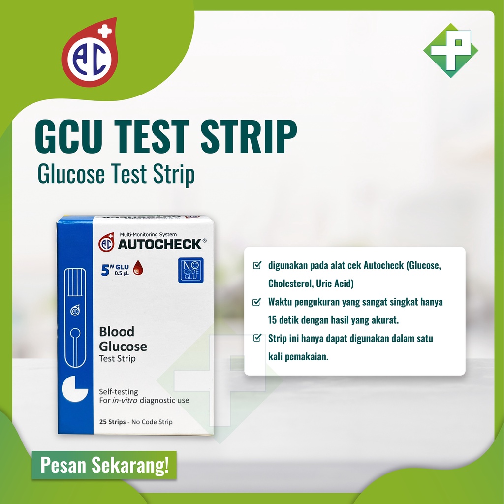 Strip Autocheck Gula Darah / Strip Glucose Autocheck isi 25 Pcs