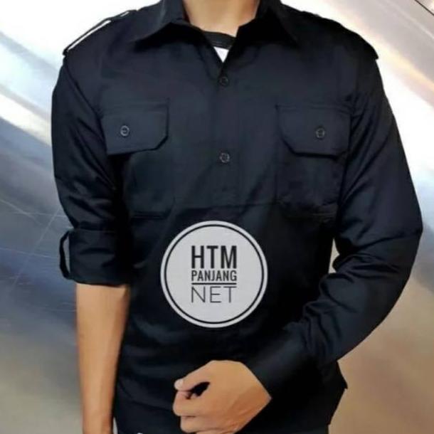 READY KEMEJA PDH HITAM LENGAN PANJANG - KEMEJA PDL HITAM LENGAN PANJANG - BAJU PDH - BAJU PDL -KEMEJ