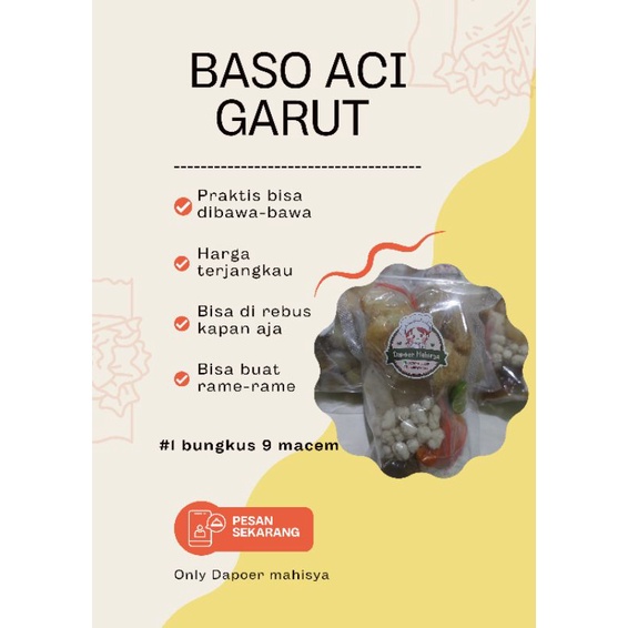 

BEST SELLER !!! BASO ACI GARUT