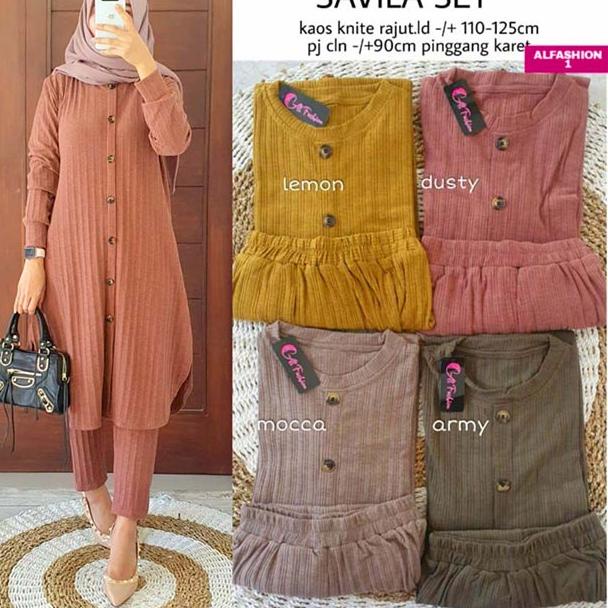 STOK TERBARU Setelan Wanita Kaos Knit Rajut Import Tebal Adem Nyaman Bagus Fashion Muslim Remaja Kek