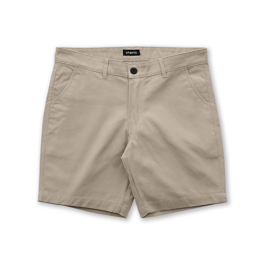 Dritto Chino Short Pants &quot;Raccolto&quot; Celana Pendek Chino - Brown