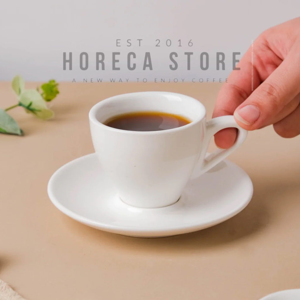 Espresso Cup and Saucer Cangkir Coffee Keramik Putih Import / Coffee Cup / Gelas Kopi Mini Porcelain
