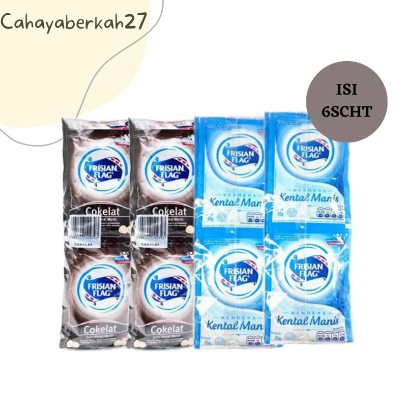 

Susu Kental Manis Sachet Bendera Frisian Flag isi 6Sachet