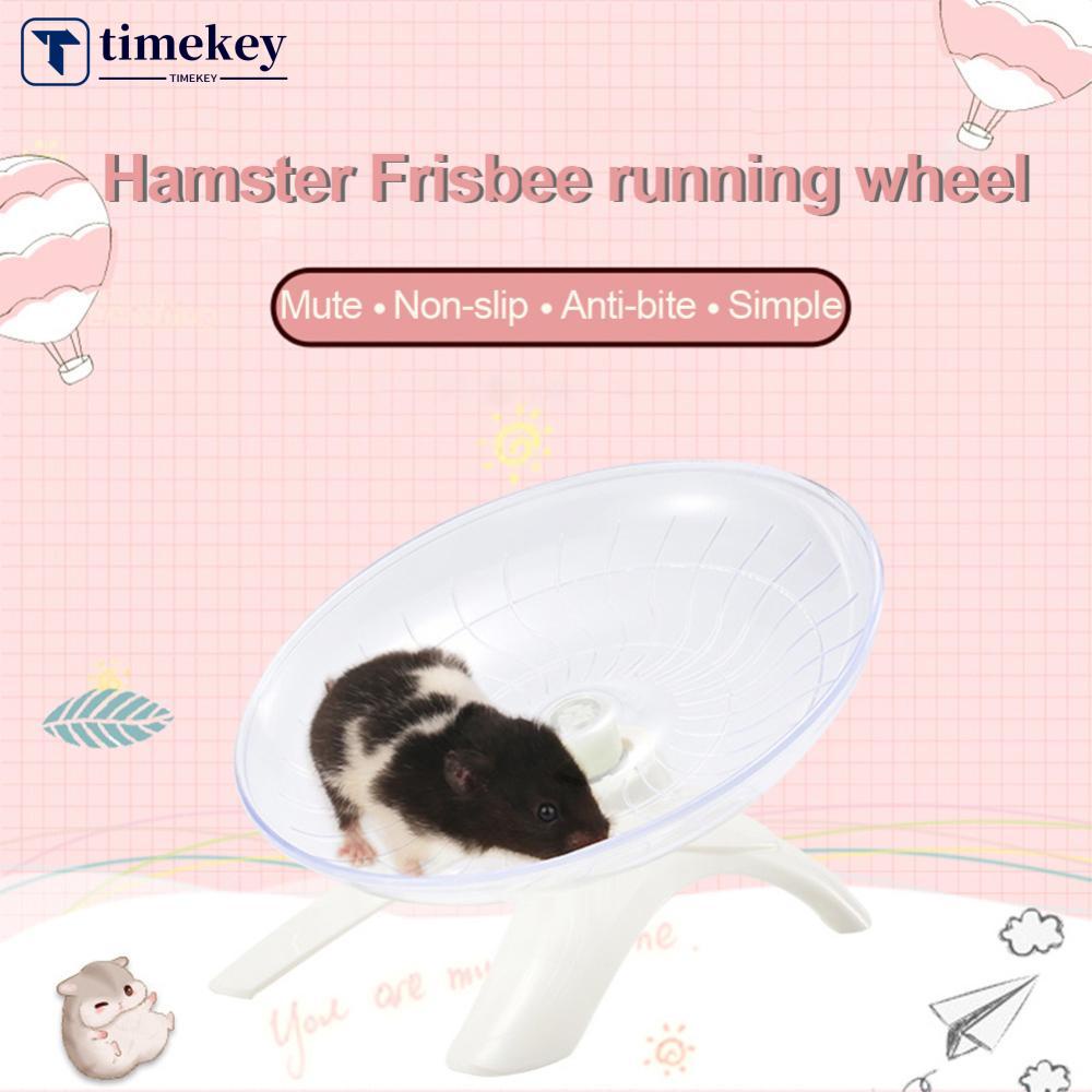 Timekey Pet Hamster Running Wheel Mute Flying Saucer Steel As Roda Running Disc Mainan Kandang Hewan Kecil Hamster Aksesoris B5G5