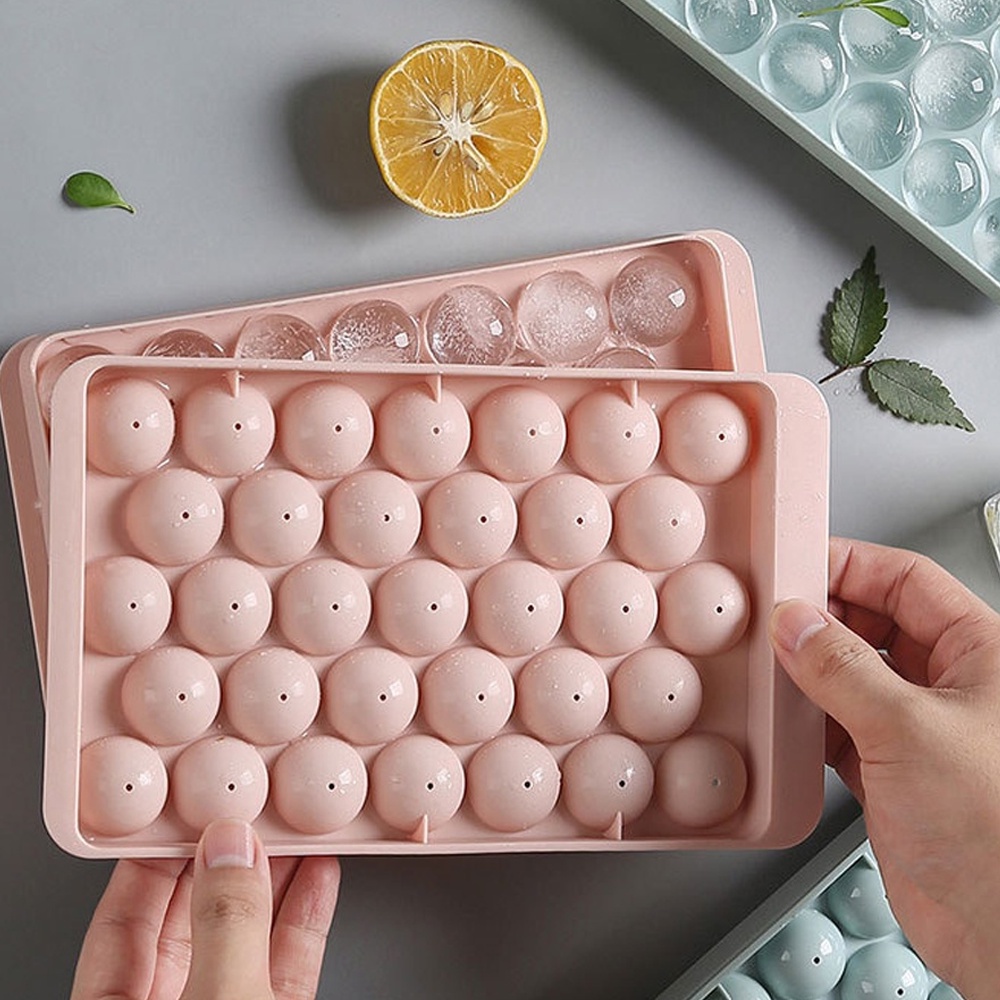 Cetakan Es Batu 33 Slot Cetakan Jelly Cetakkan Serbaguna Cetakkan Bulat