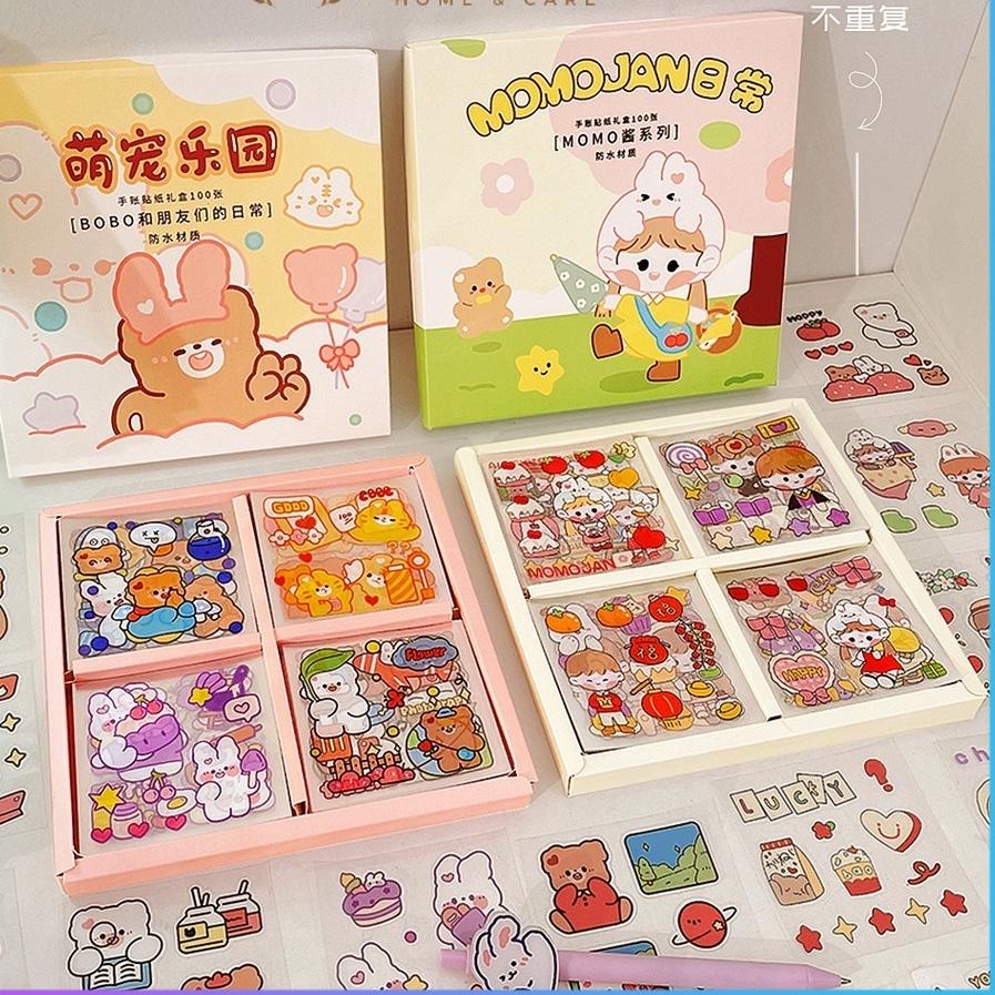 

Segera Dapatkan (100 lembar)TELADO Stiker Aesthetic Design DIY/Sticker botol minum 2D plastik/Buku Diary Stiker Motif/Stiker Anti Air Botol Hp Laptop Lucu PET Telado L4R!