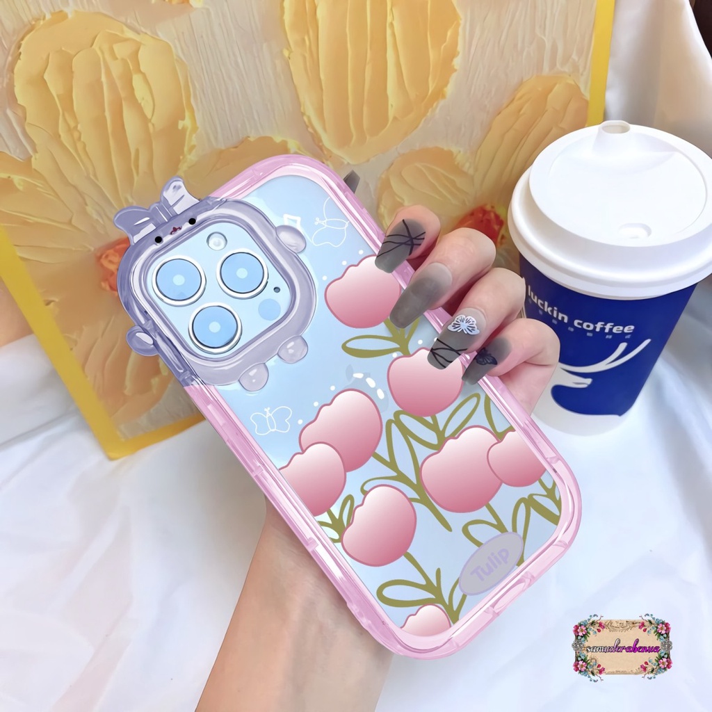 SS142 SOFTCASE MOTIF BUNGA TULIP FOR IPHONE X XS XR XS MAX 11 12 13 14 PRO MAX SB4821