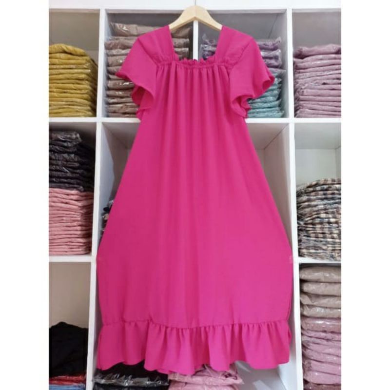 daster laura kekinian dress fuji crinkle lempel