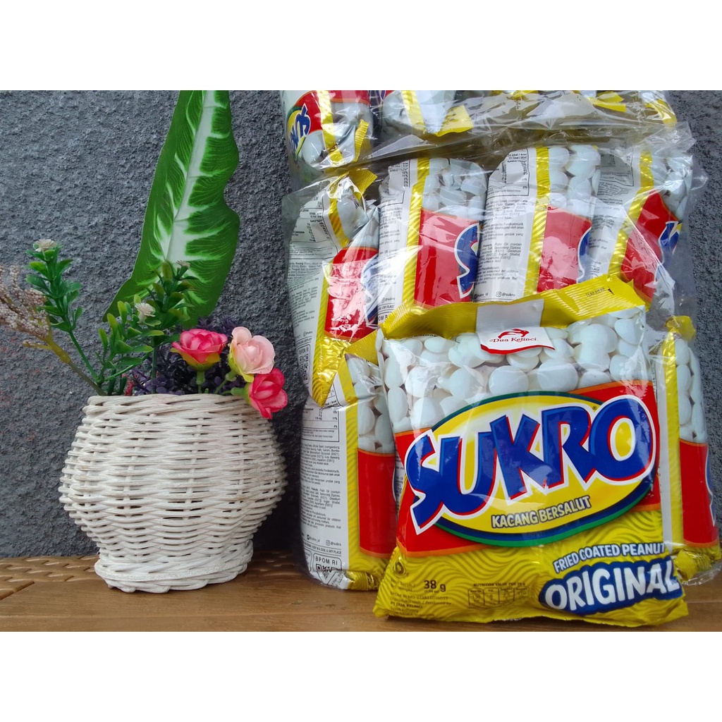 

KACANG SUKRO DUA KELINCI ORIGINAL 1 PACK SACHET ISI 10 x 38 GRAM