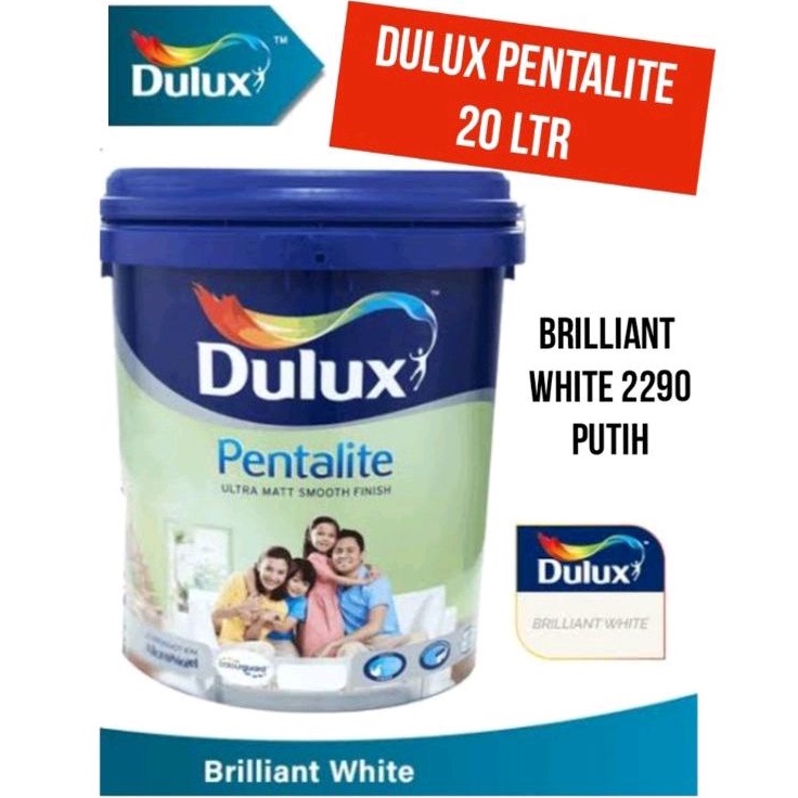 Dulux Pentalite 20L Brilliant White Dulux Pentalite Putih 20L