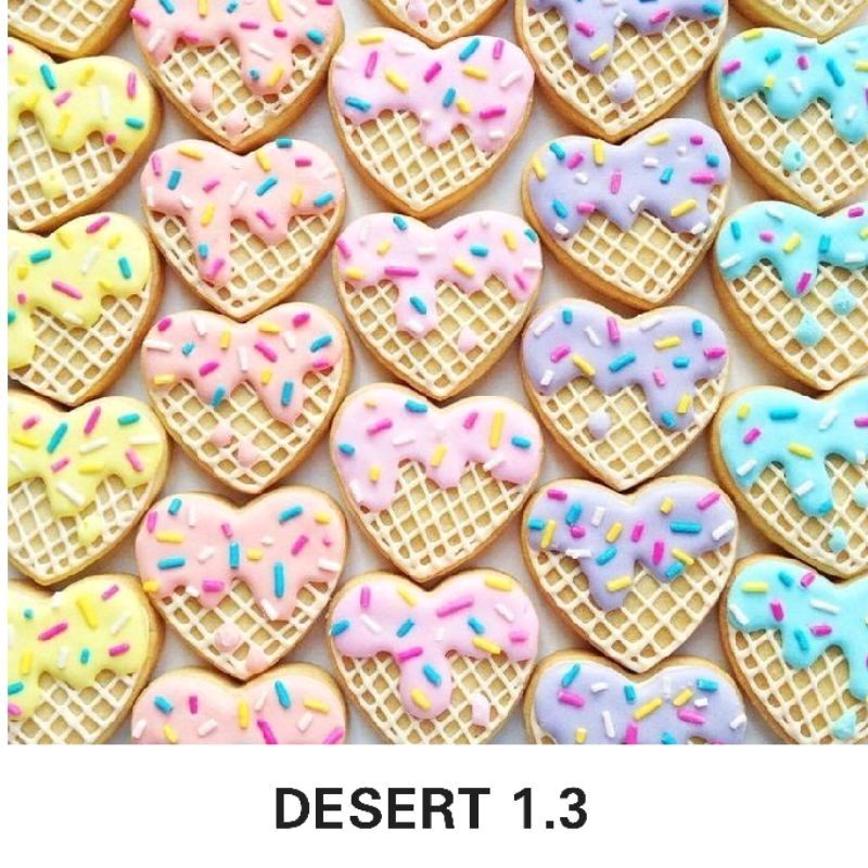 

Butter Cookies Tema DESSERT 1 donuts pizza burger cupcake ice cream (kukis hias karakter)