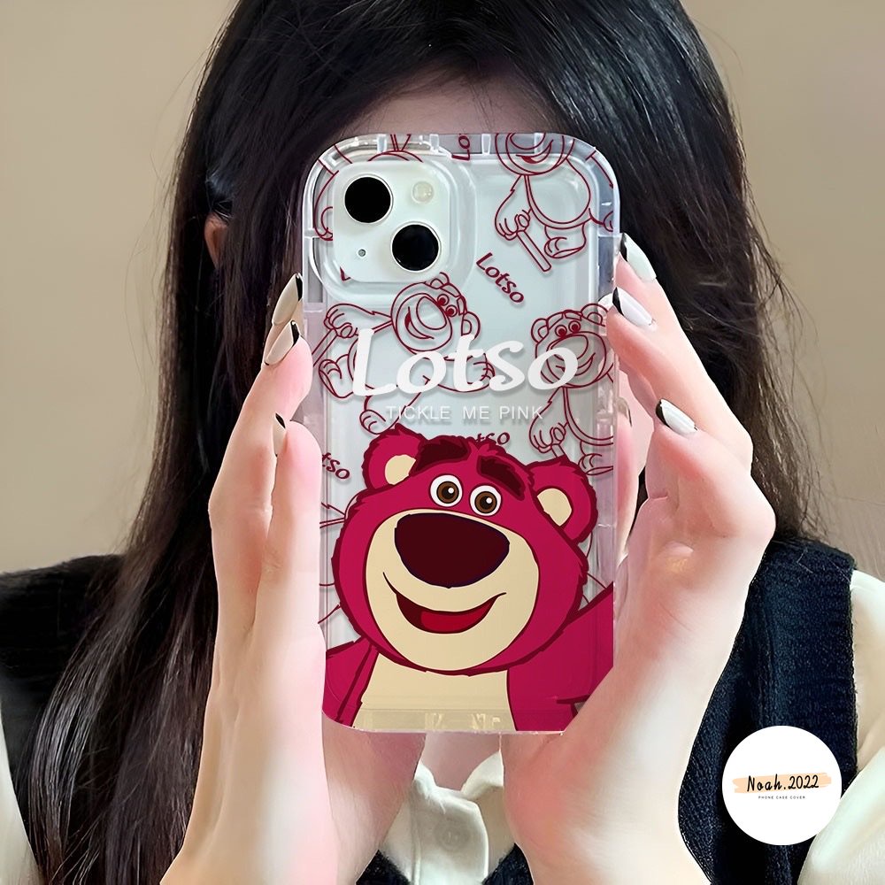 Case Manyo Beruang Strawberry Lucu OPPO A57 A55 A74 A77s A17K A16K A16 A77 A53 A11 A35 A1K A12 A95 A17 A15 A5 A52 A72 A92 A54 A32 A12E A5s A16s A9 A33 A15s A7 A3s Soft Airbag Cover