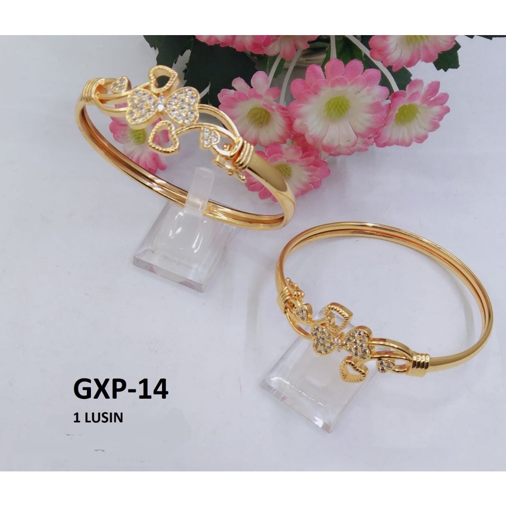 GELANG XP EMAS GOLD DASI LOVE DIAM TERMURAH / DUNIA GELANG TERBARU
