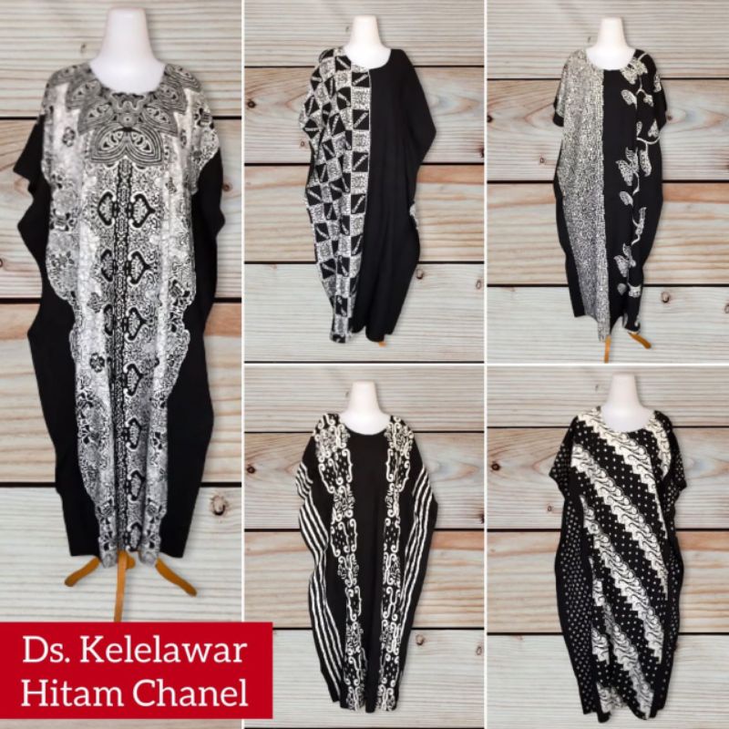 Daster batik lowo kelelawar baju tidur oleh oleh jogja solo Pekalongan monokrom hitam putih